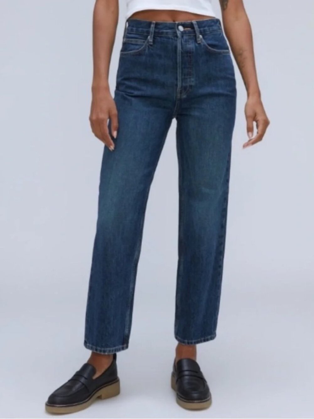 EVERLANE THE 90s CHEEKY JEANS 100% ORGANIC DENIM HIGH RISE MOM JEANS sz 29 Reg